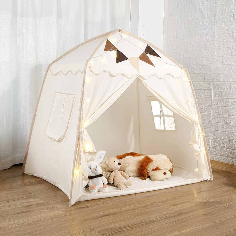 Large Kids Play Tent W Flags Star Lights Portable Teepee In Outdoor Dome Tent