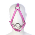 Double Ring Horse Harness Ball Gag Props