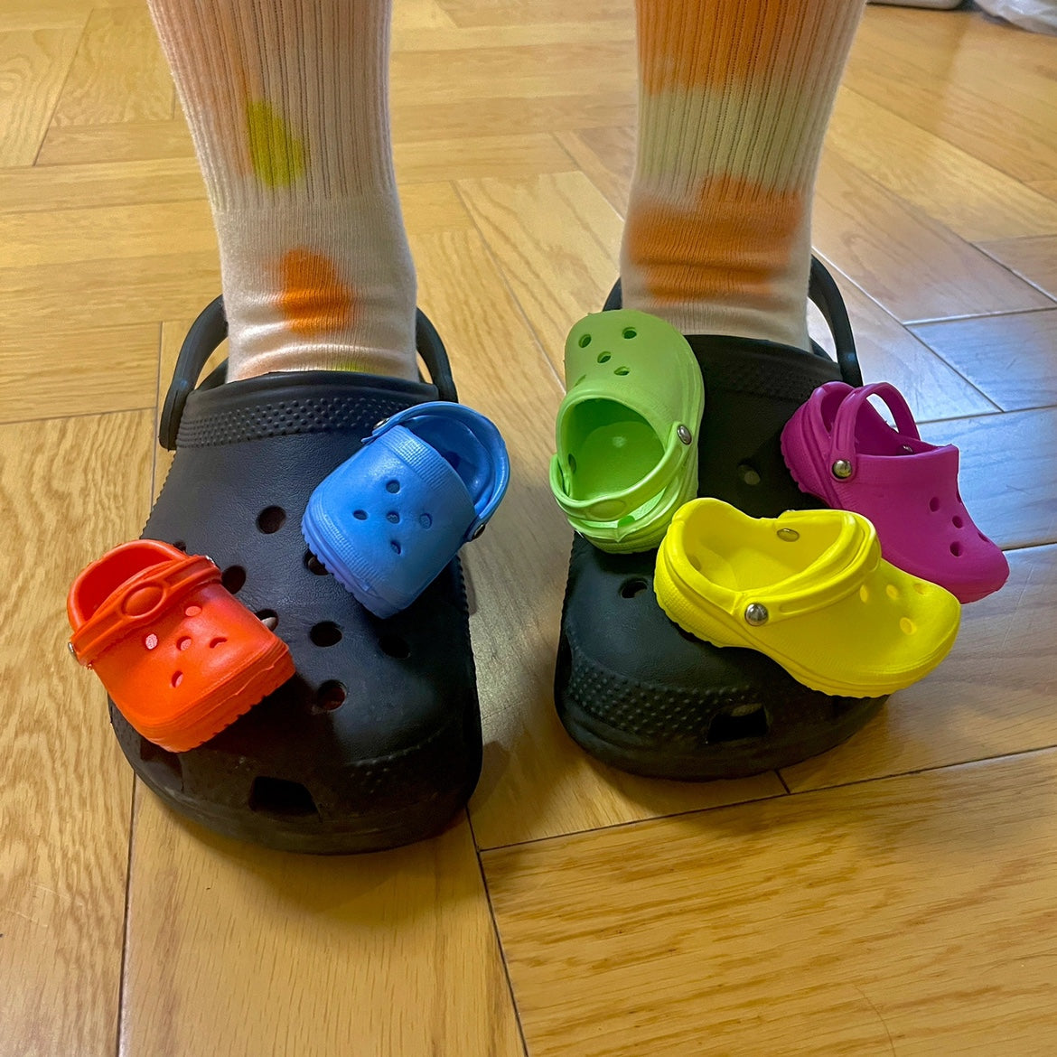 Cute Small Slippers Shape Vamp Decorative Buckle