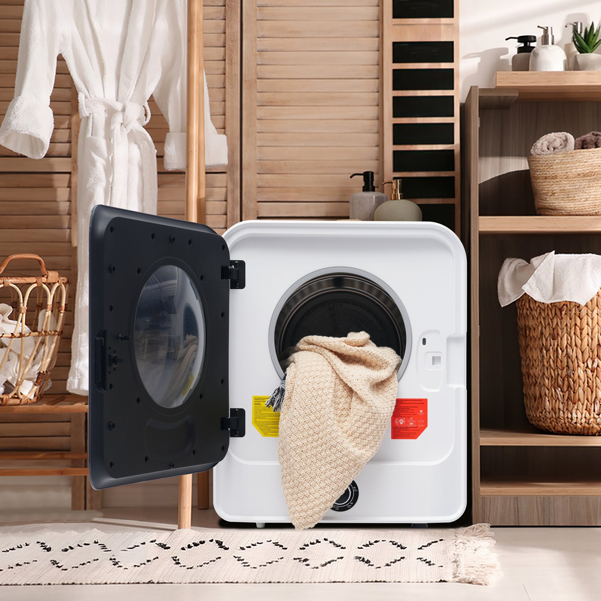 Vented Dryer, Stainless Steel Drum,3 Kgactual Capacity Up To 4.5 Kg, 830 W, Multi-stage Filtration, 5 Programs. Overheat Protection, Wall-mountable Energy Class G