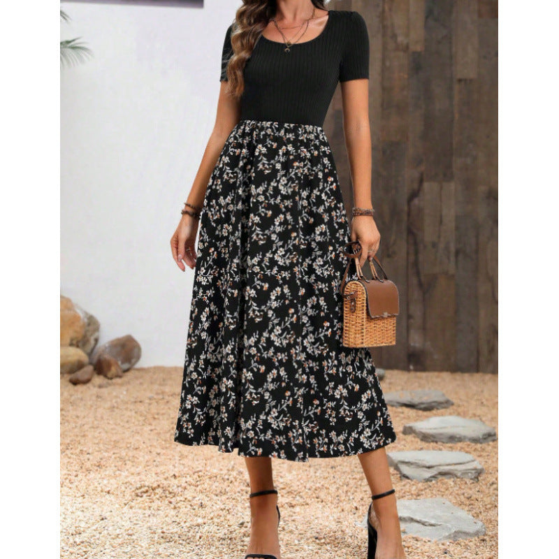 Summer European And American-style New-print Dress