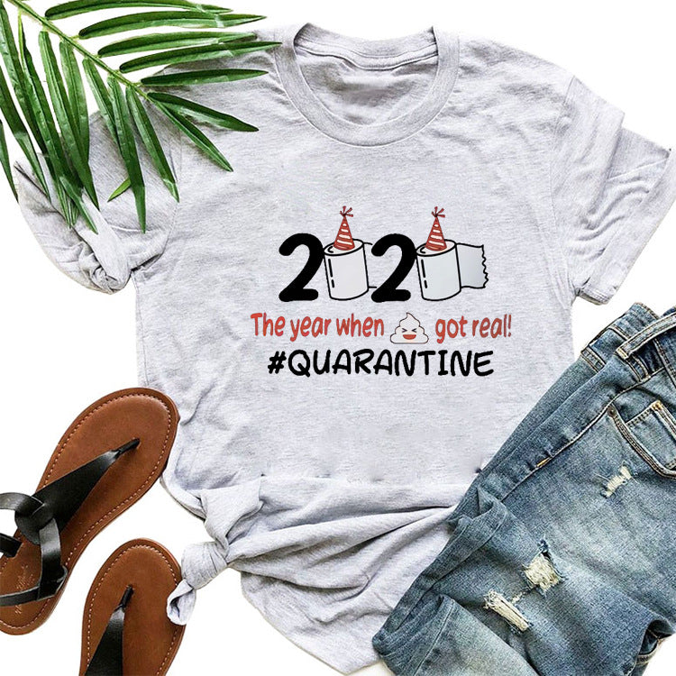 Letter print short sleeve T-shirt