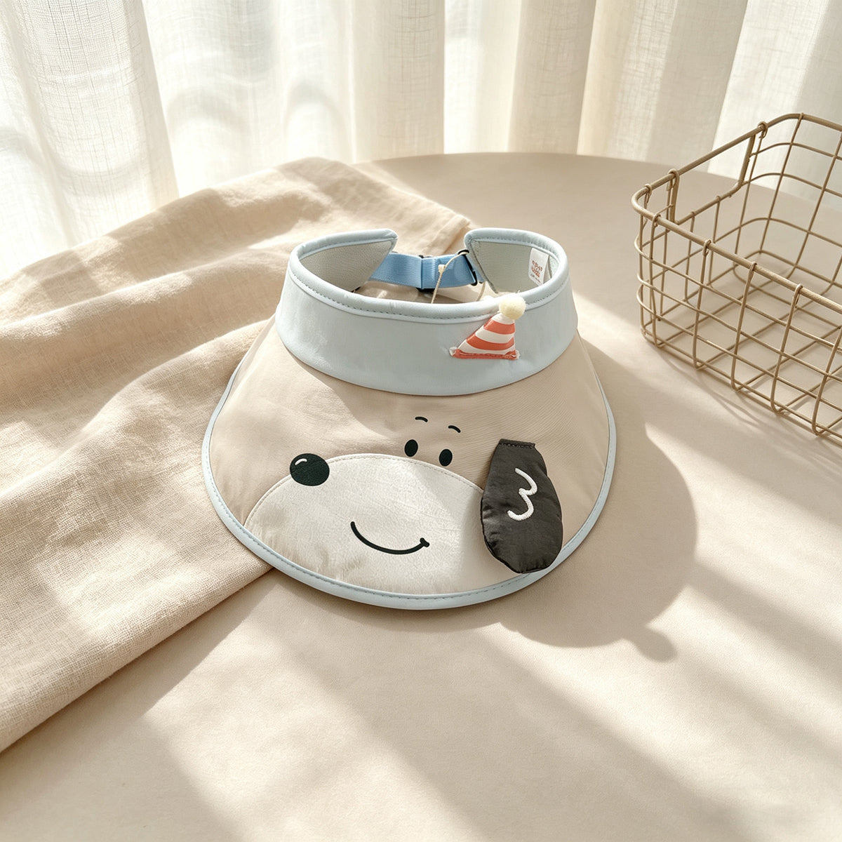 Children's Cartoon Animal Printed Adjustable Cute Casual Wide-brimmed Sun Hat Suitable For Going Out For Shopping And Traveling