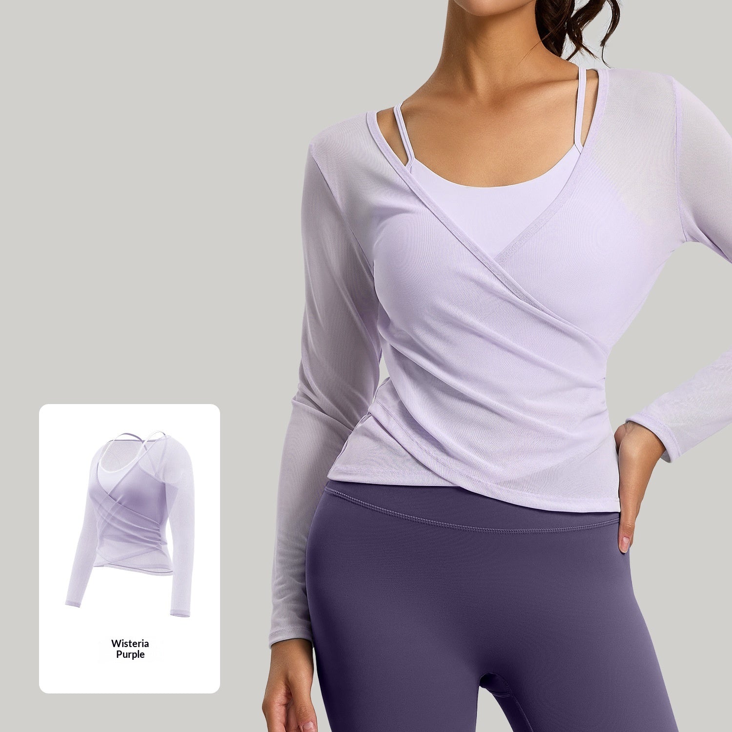 Womens Mesh Long-Sleeve Camisole Top