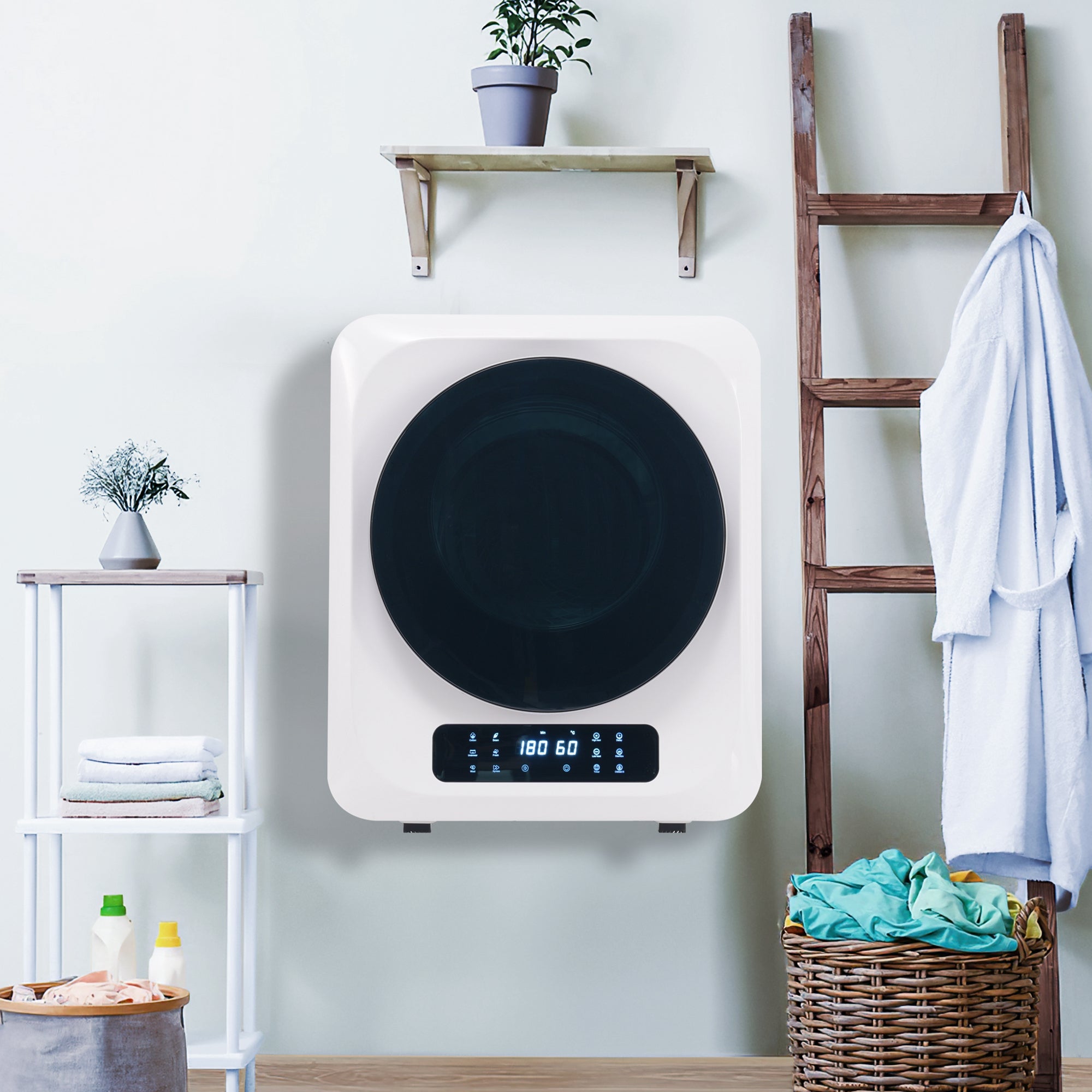 Abgastrockner, Edelstahltrockner, 3 Kg, Tatsachlich Bis Zu 4 Kg, 850 W, Mehrfachfiltration, 6 Programme, 6 Funktionen. Uberhitzungsschutz, Wandmontage Energieklasse G