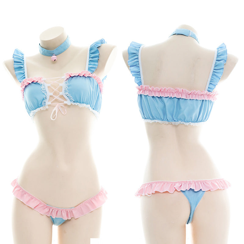 Two-dimensional Split Bikini Underwear Set