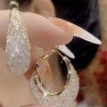 Vintage Hong Kong Style Light Luxury High-End Hollow Mesh Elegant Personalized Earrings, Niche Unique Spring & Summer Ear Jewelry For Women