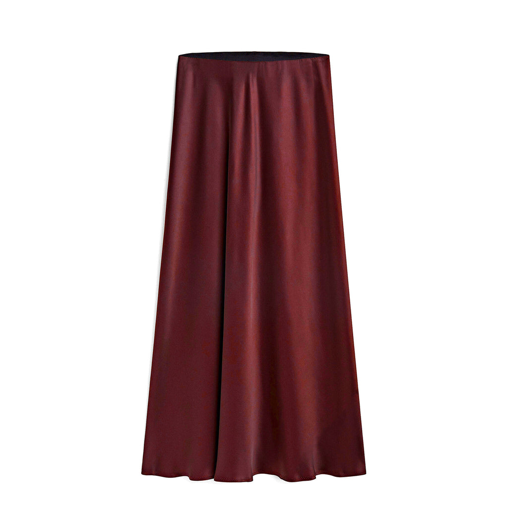 Women's Satin High-waisted Elastic Split Skirt