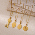 Stainless Steel Religious Series Pendant Necklace
