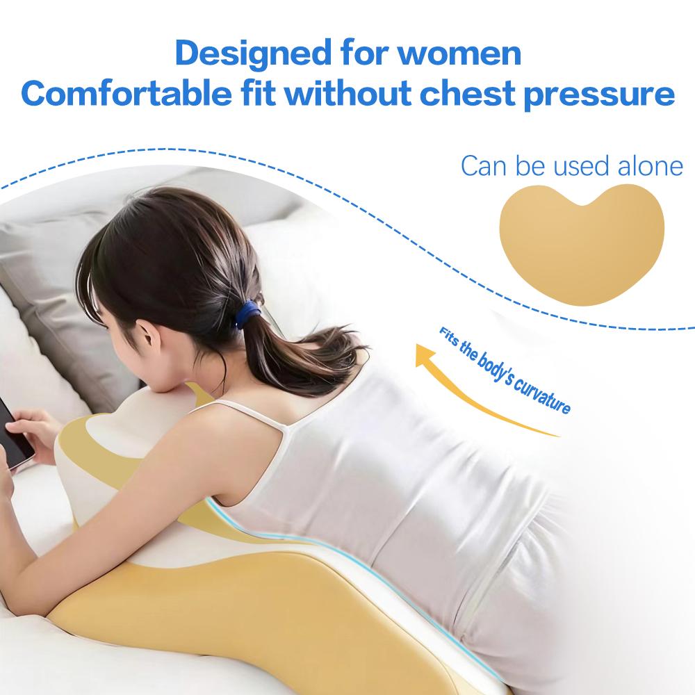 Ergonomic Heart-shaped Memory Foam Chest Support Pillow, Cute Backrest Cushion To Relieve Pressure,Self-pickup Only