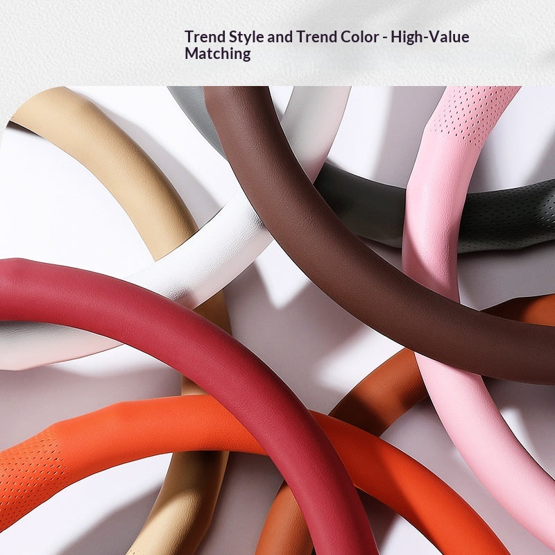 Perforated Non-Slip Card-Style Steering Wheel Cover