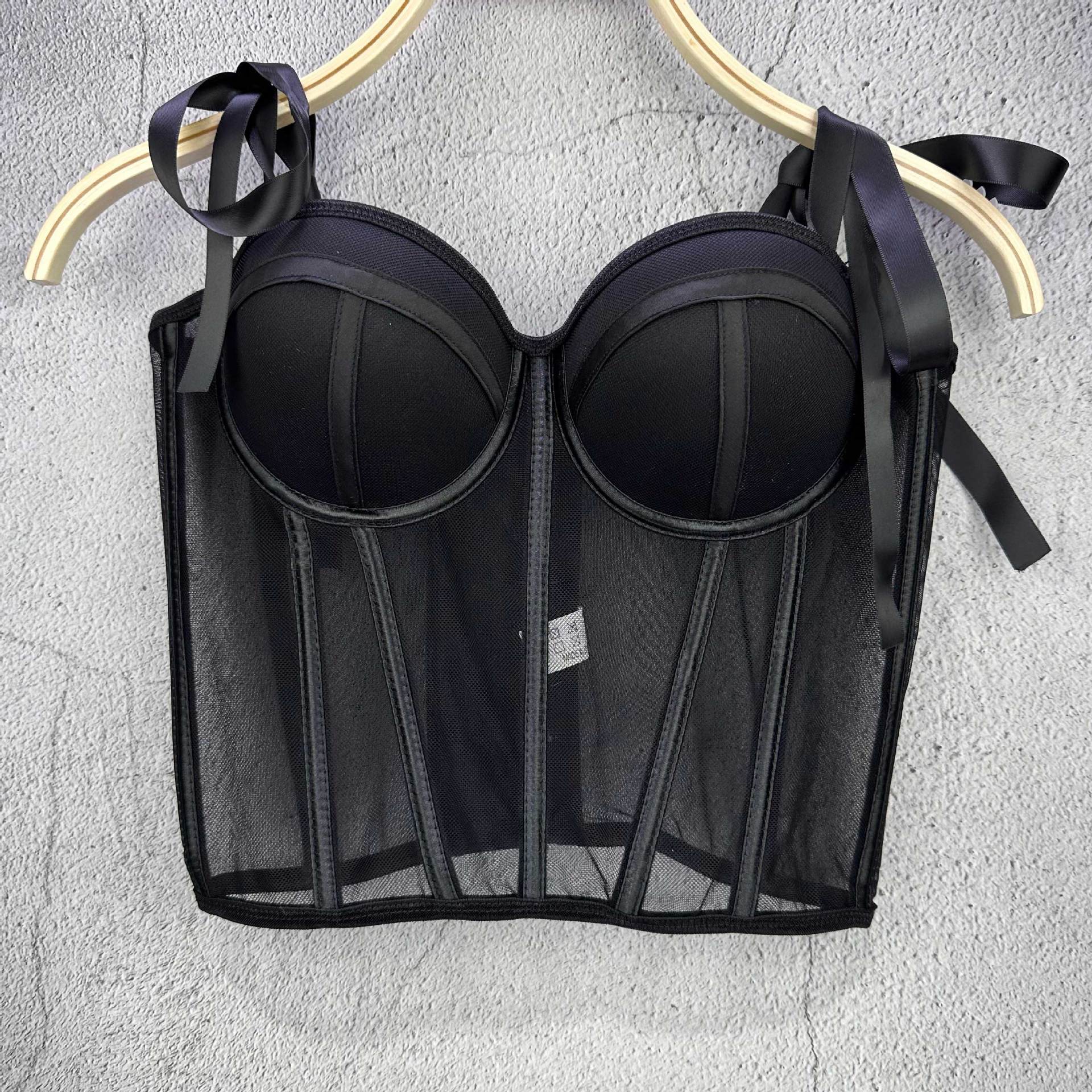 Womens Sexy Strapless Bandeau With Waist-cinching Straps