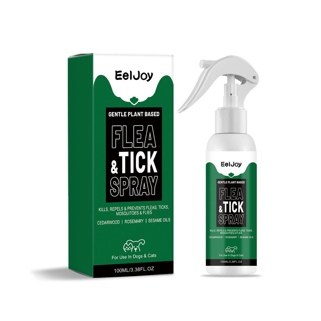 Plant-extract Pet Flea And Tick Spray, Universal For Cats And Dogs