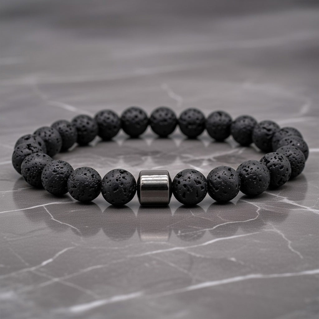 Women's Fashion Simplicity Black Tourmaline Bead Bracelet