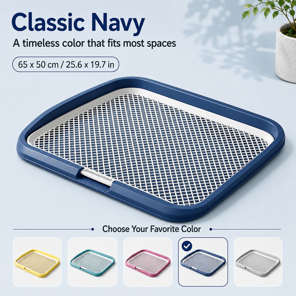 Dog Potty Tray With Removable Grating, Leak-Proof Indoor Dog Toilet For Puppy Training