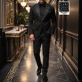Mens Solid-Color Business Suit Set