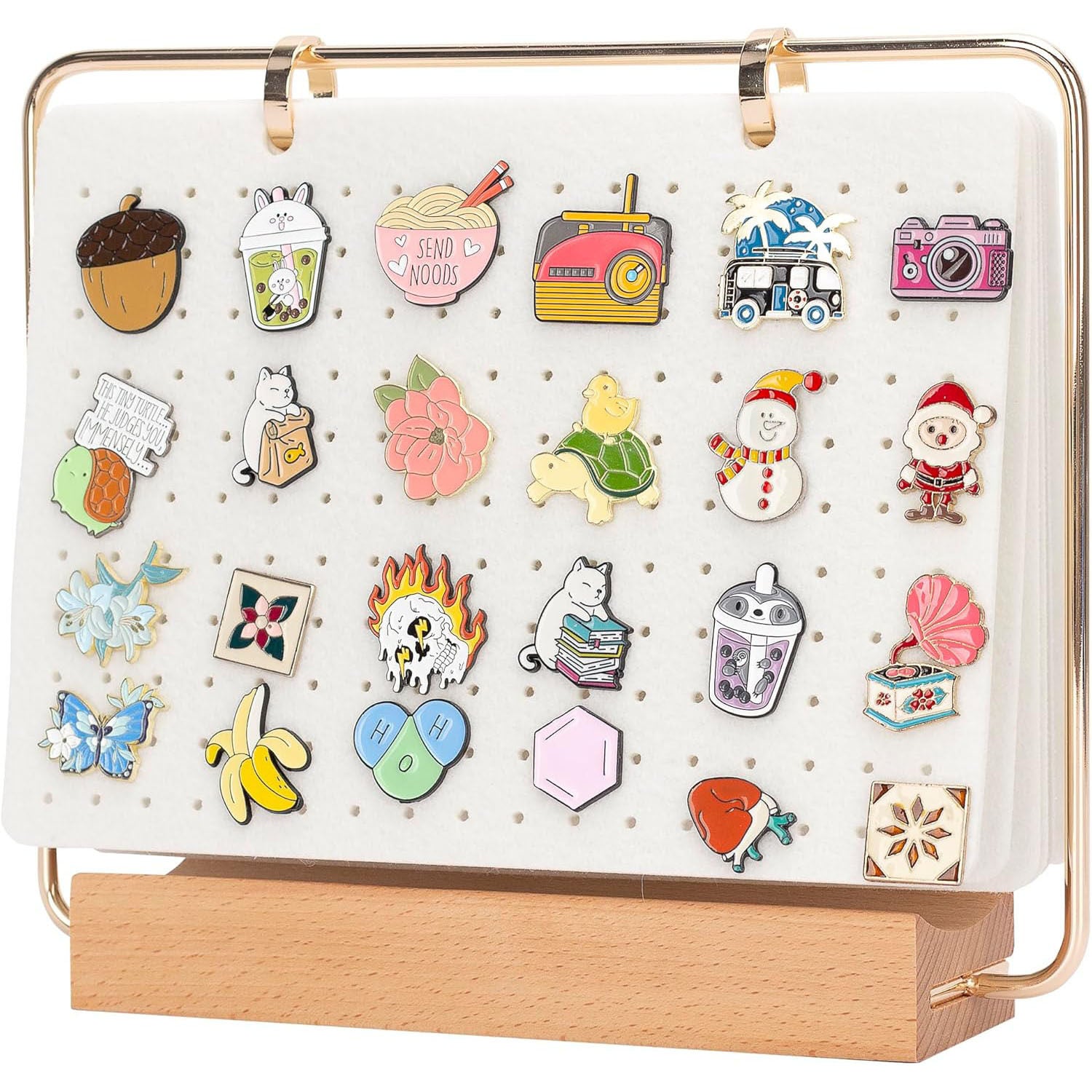 Brooch Display Fixed Collect Wooden Bracket