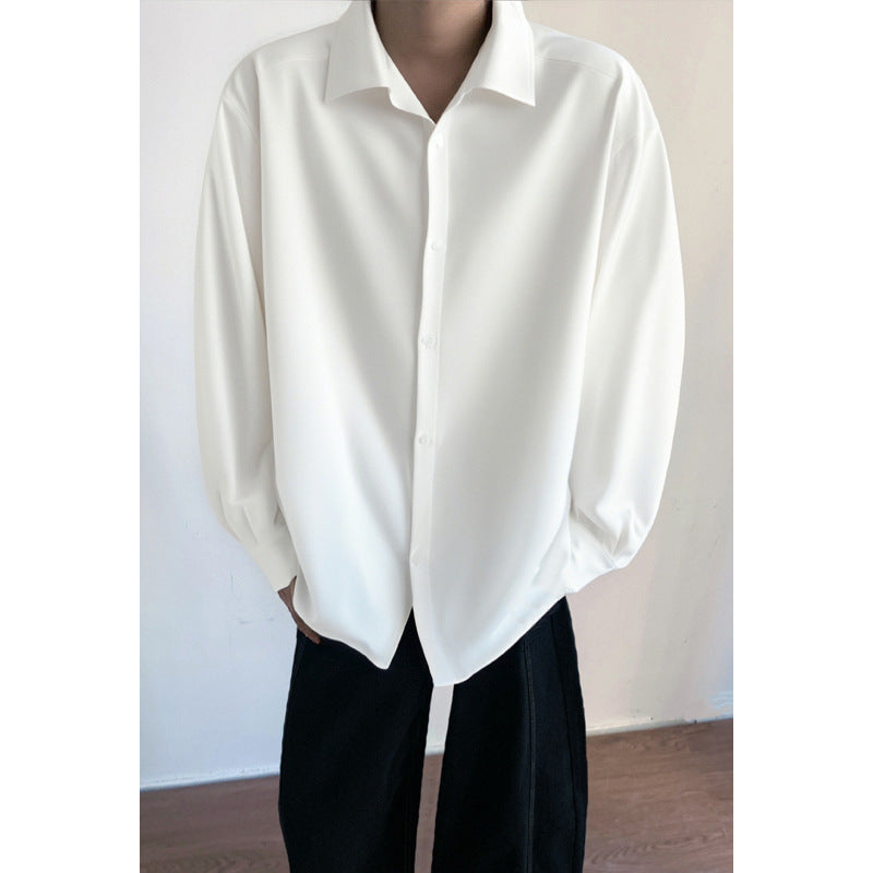 Niche-design Drape-fit Wrinkle-resistant Casual Shirt Korean-style Top