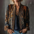 Bestseller Womens Retro Bohemian Long-sleeve Cardigan