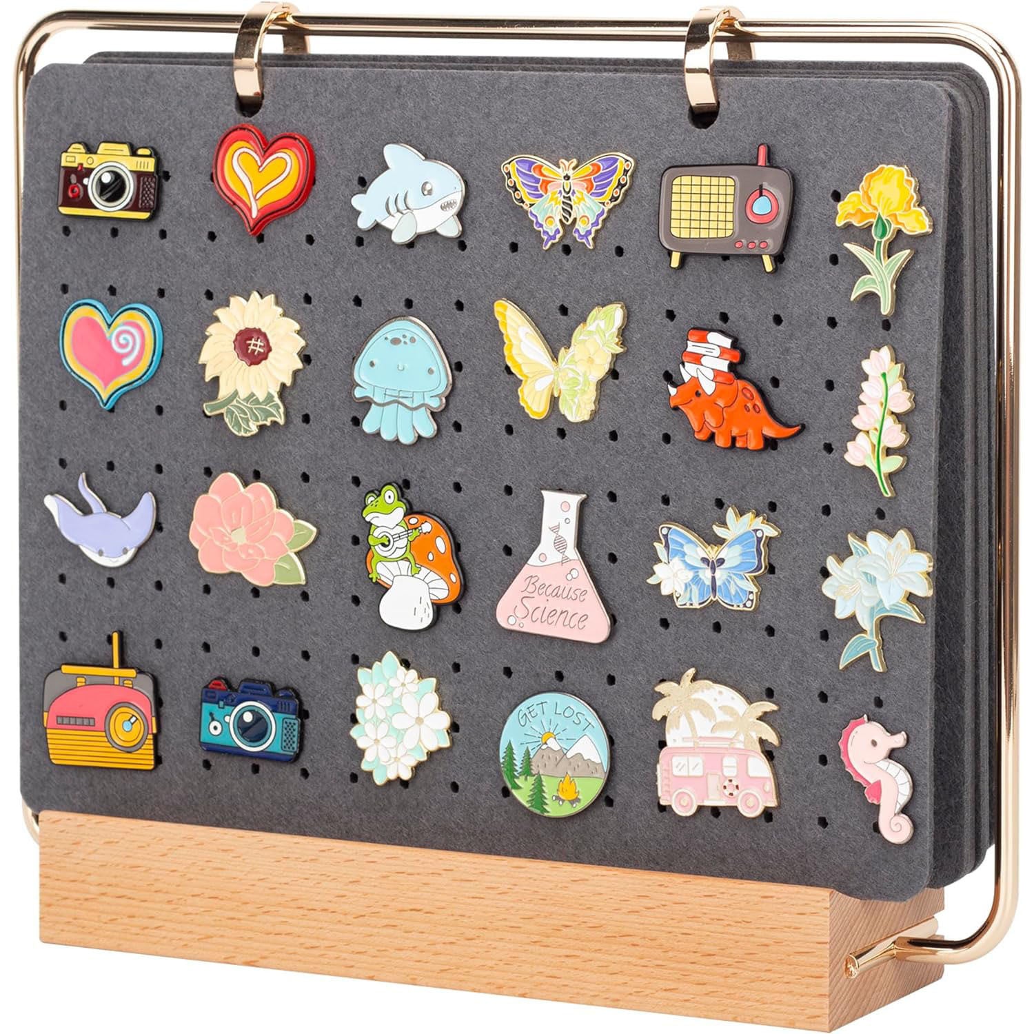 Brooch Display Fixed Collect Wooden Bracket