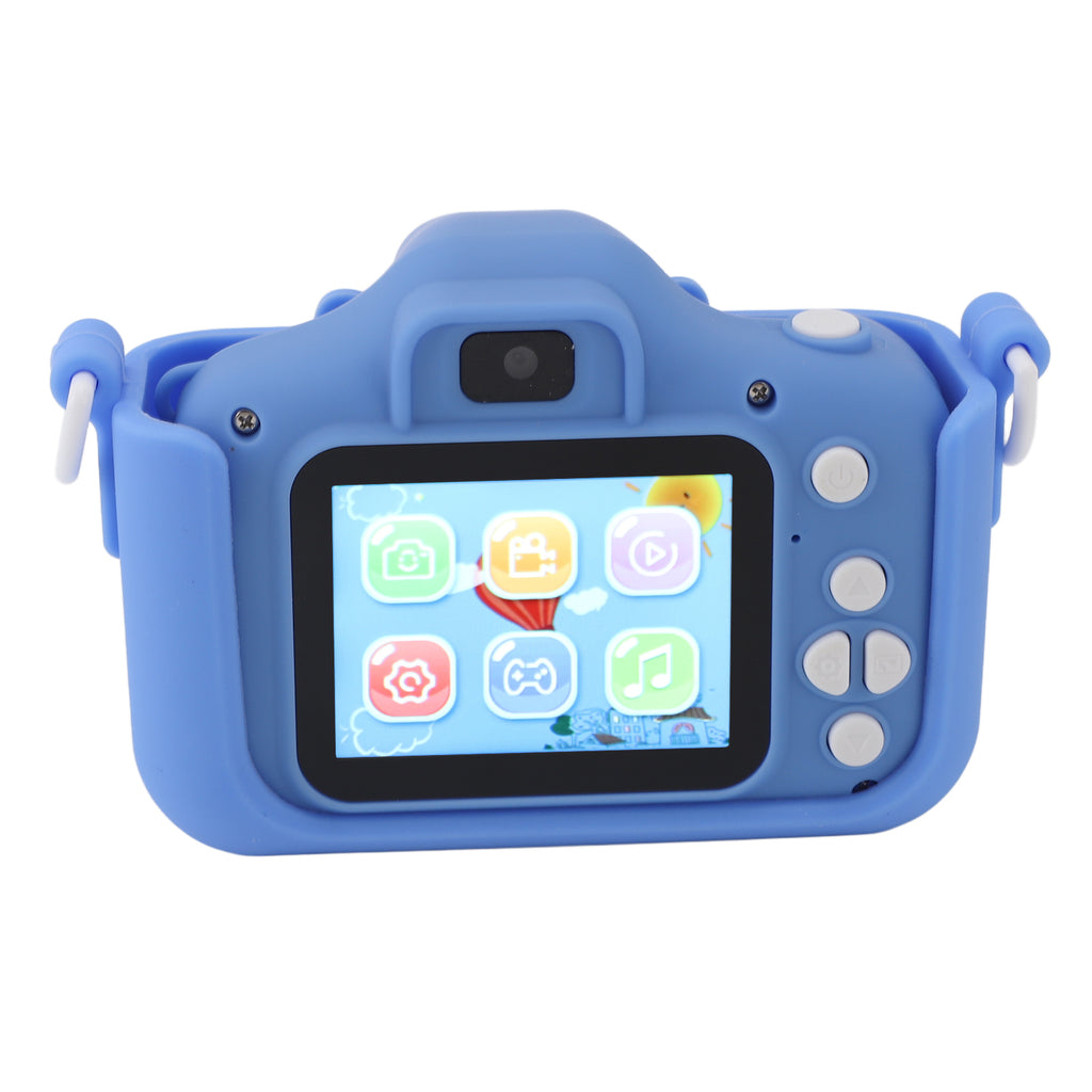 Kids Camera Cute Cartoon Dinosaur Design Multifunction 2.0 Inch Display 400mAh Selfie Digital Camera For Kids Girls And Boys Blue