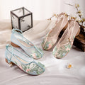 New Chinese Style Embroidered Mesh Shoes - Traditional Chinese Embroidery Flat Shoes, Soft Sole Platform Women S Shoes, Versatile Hanfu-Inspired Style