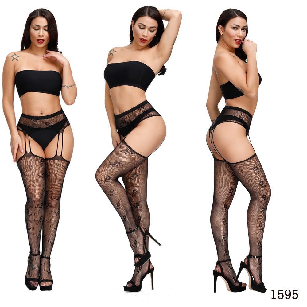Lace Non-slip Long Sling Stockings Mesh Stockings European And American