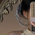 Ethnic-style Crescent-shaped Tassel Hairpin