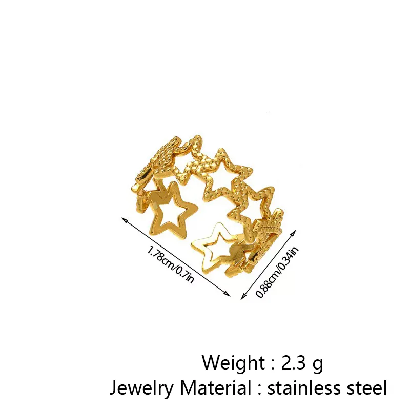 Stainless Steel Simple Style Open Ring For Men And Women