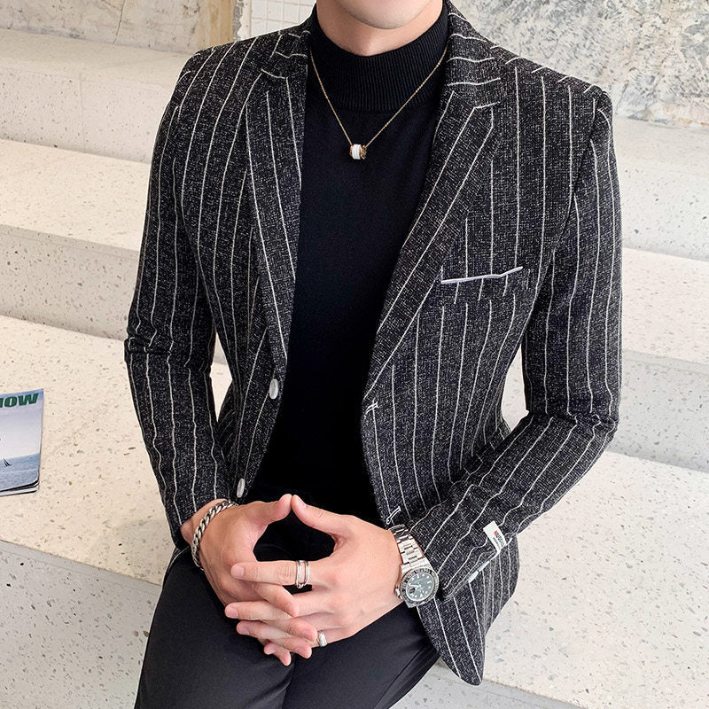 Danxi business jacket men's simple striped suit