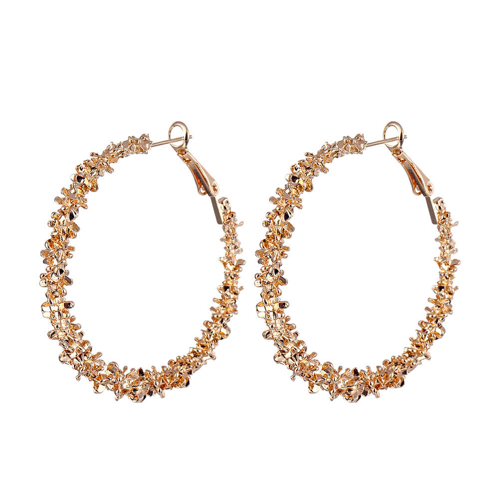 Cross-Border Bulk Wholesale Retro Geometric Metal Earring Sets, Popular European Vintage Design Unique Chic High-End Metal Stud Jewelry