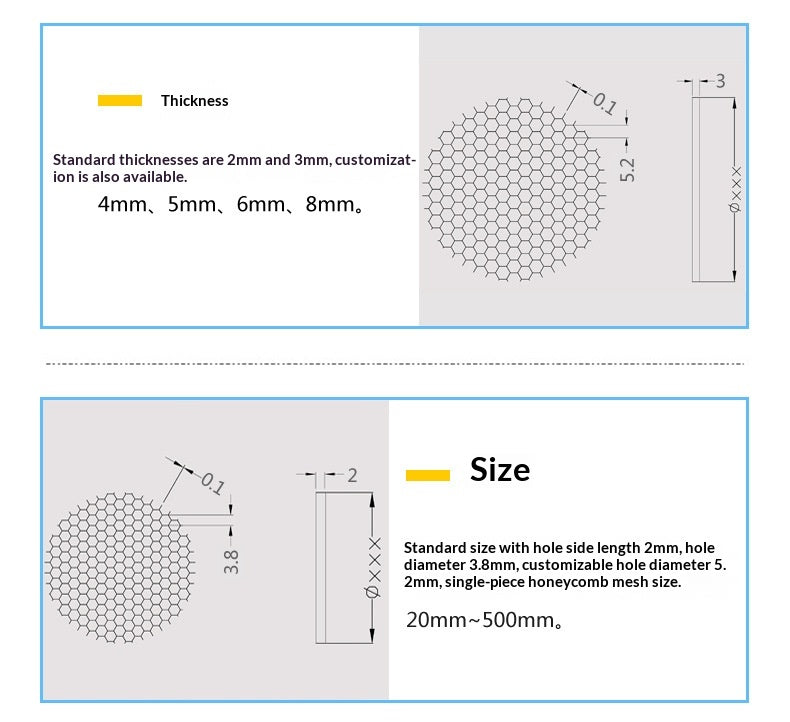 Anti-glare Honeycomb Mesh For LED Lighting Fixtures