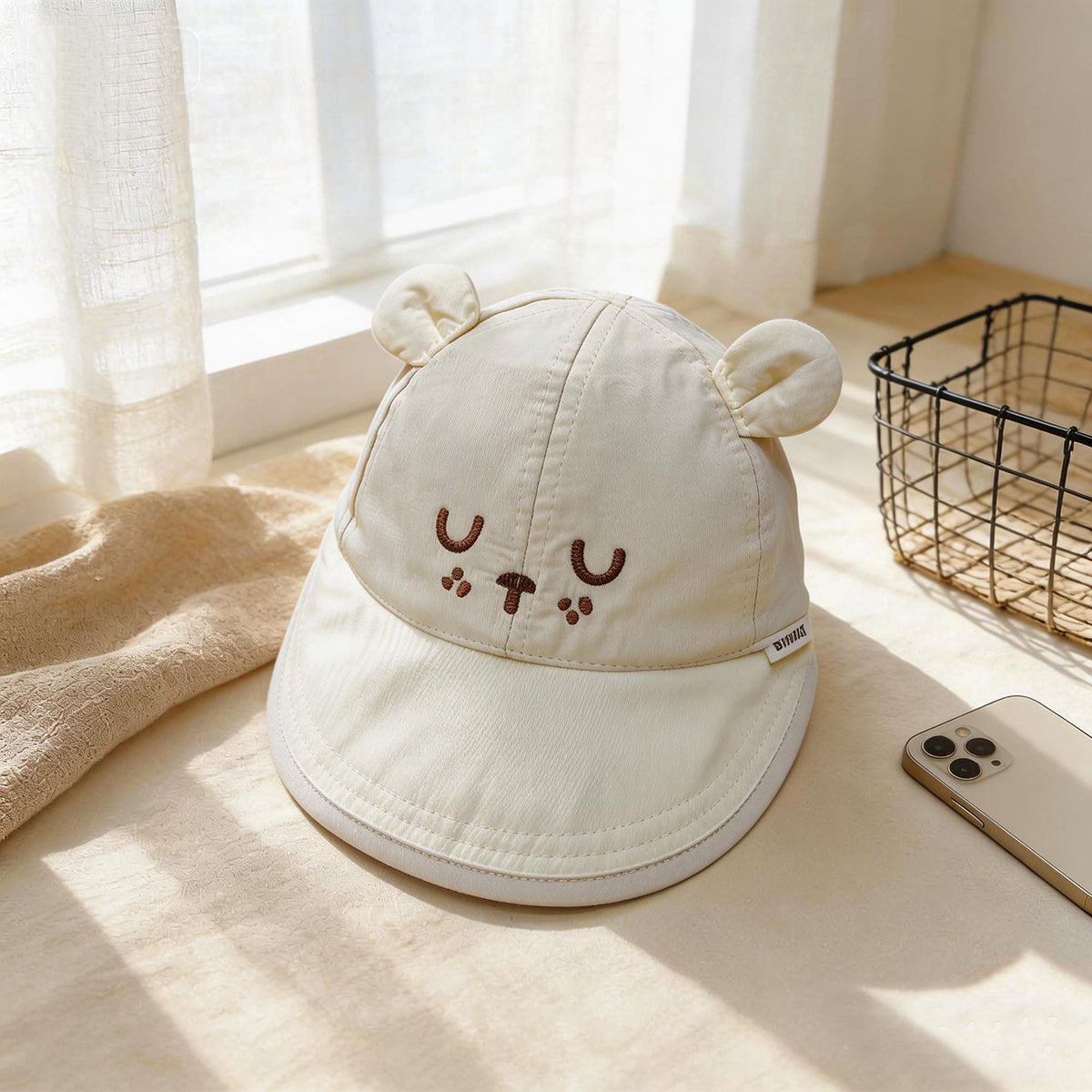 Children's Multi-color Edge-sewn Cartoon Animal-shaped Adjustable Cute Casual Wide-brim Baseball Cap Suitable For Outdoor Shopping
