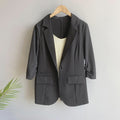Women's Minimalist Solid Color Lapel Blazer
