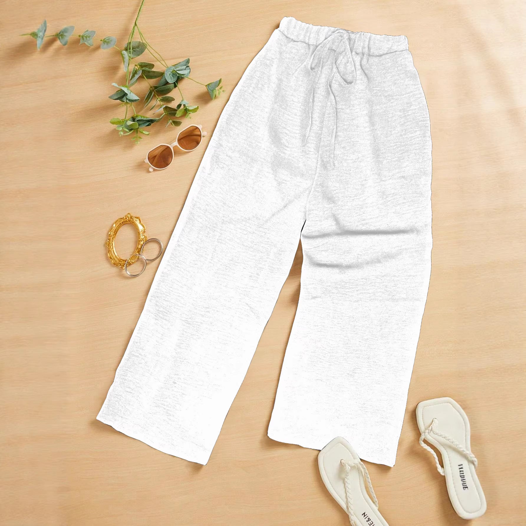 Loose-fitting Wide-leg Cropped Pants