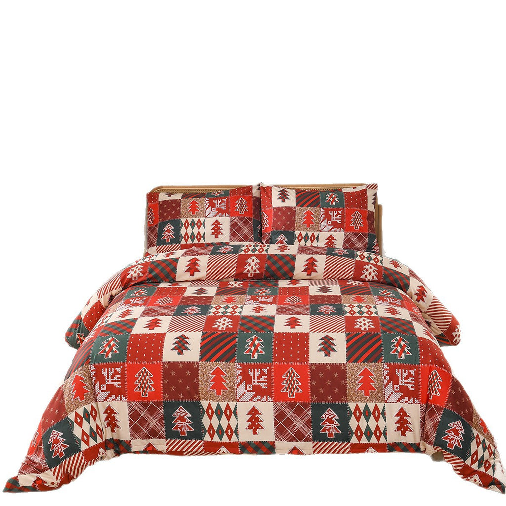 Christmas Red Plaid Pattern Three-piece Set