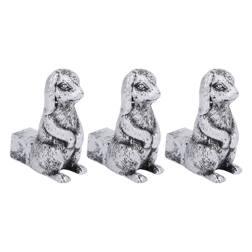 3PCS Flower Pot Decorative Feet Resin Animal Statue Plant Pot Support Feet Planter Riser For Outdoor Garden Standing Rabbit