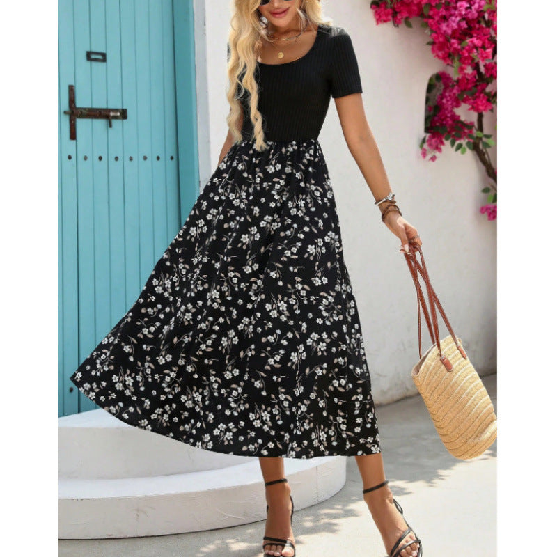 Summer European And American-style New-print Dress