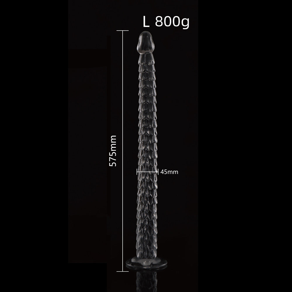 Deep Transparent Dragon Whip Women's Masturbation Device