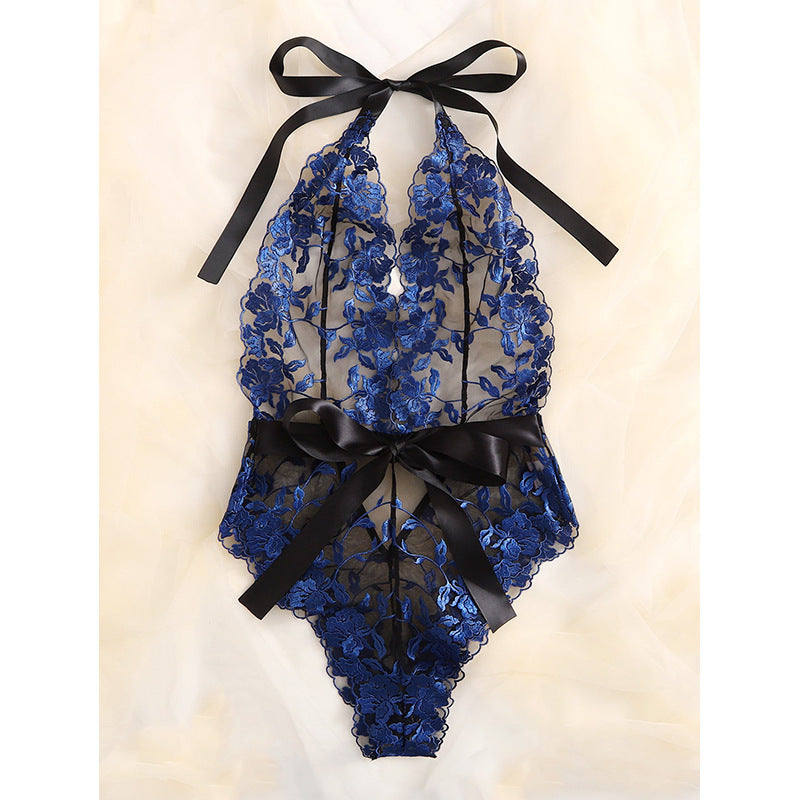 New European And American One Piece See-through Pajamas