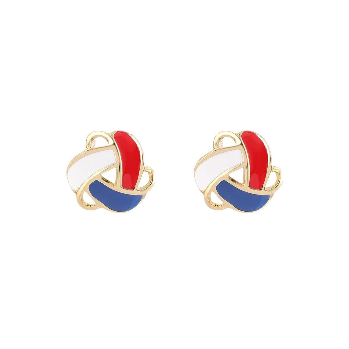 Vintage Enamel Drip Oil Triangle Geometric Earrings, Fashion Hollow Rotatable Floral Stud Earrings Women Jewelry