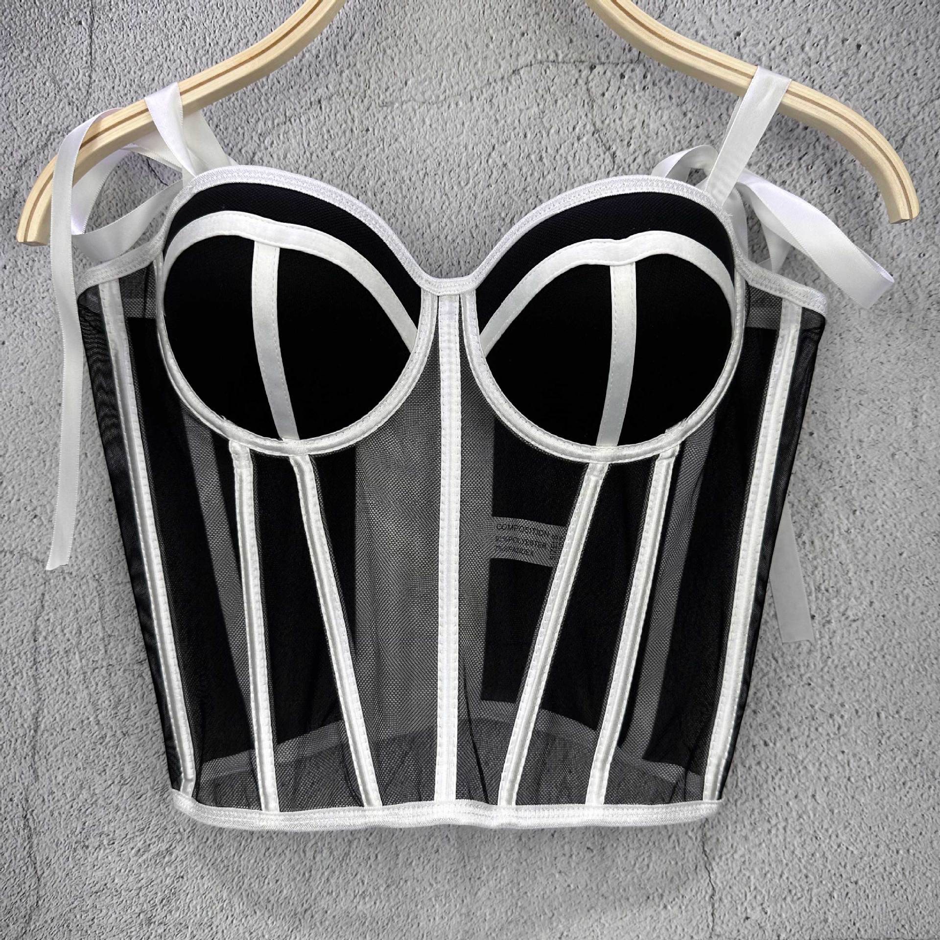 Womens Sexy Strapless Bandeau With Waist-cinching Straps