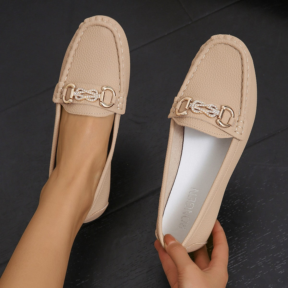 New Korean-style Round-toe Slip-on Loafers