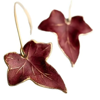 New Hot Selling Green Maple Leaf Minimal Earrings, Retro Bohemian Stylish Personality Trend Jewelry, Party Statement Ear Ornaments For Women