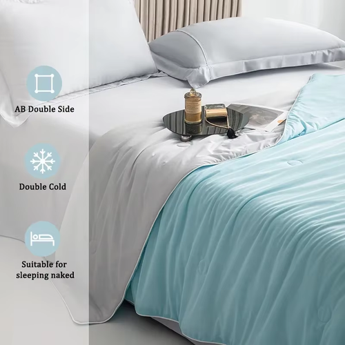 Climate Blanket, Summer Ice Silk Cooling Blanket, Smooth, Lightweight, Double Bed, King Size