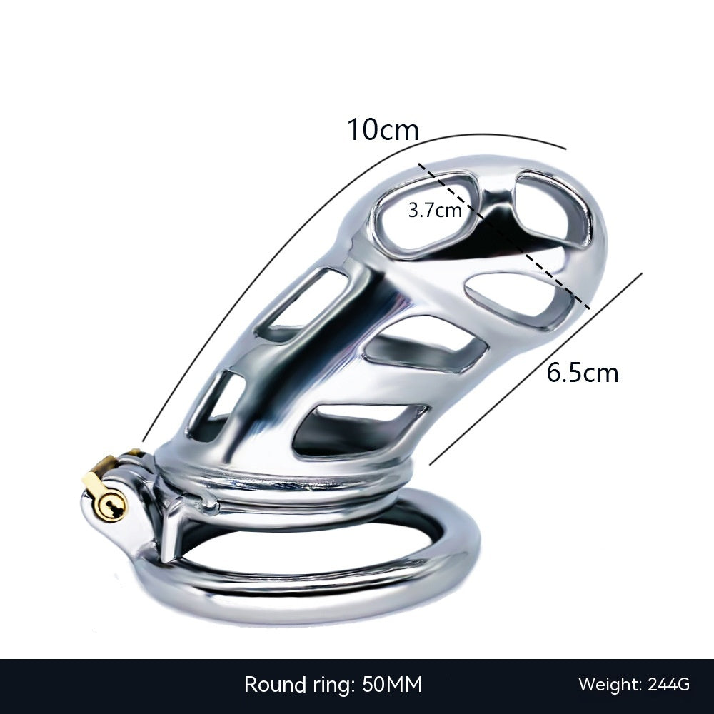 Cobra Arc Ring Men's Stainless Steel Chastity Cage Toy