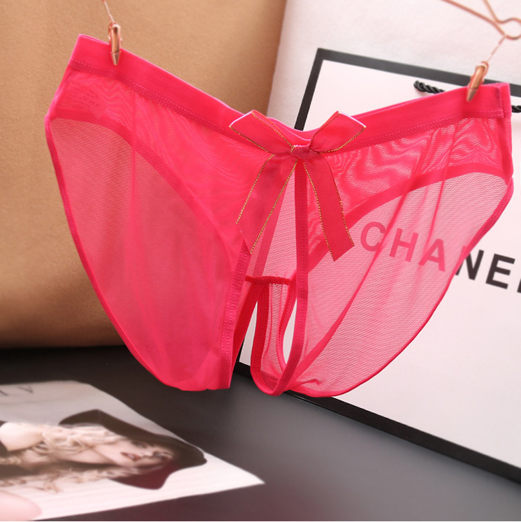 Sexy Transparent Ladies Low-rise Seamless Mesh Briefs