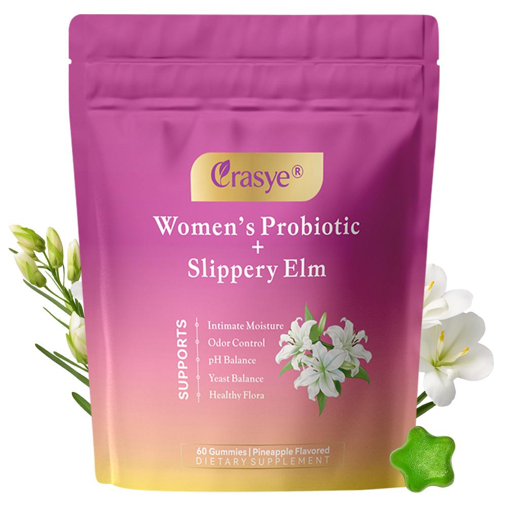 Women Probiotic Gummies Supports PH Balance & Relieves Dryness Contains Slippery Elm Bark Intimate Health Supplement For Women