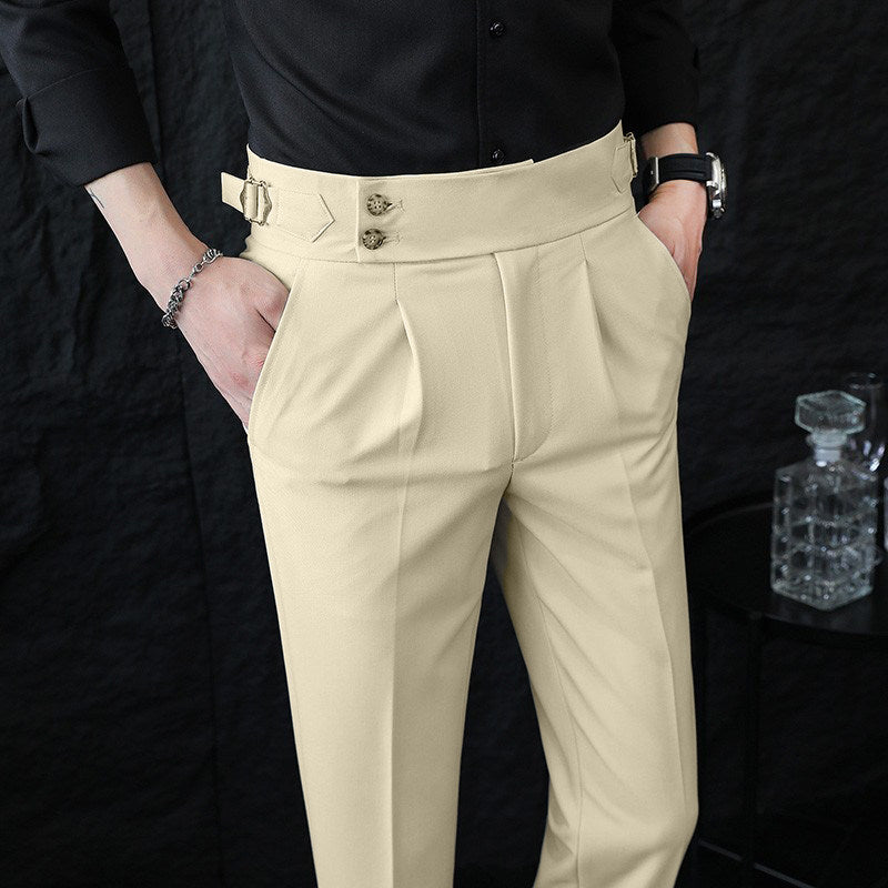 Summer Business Straight-fit Casual Pants For Men