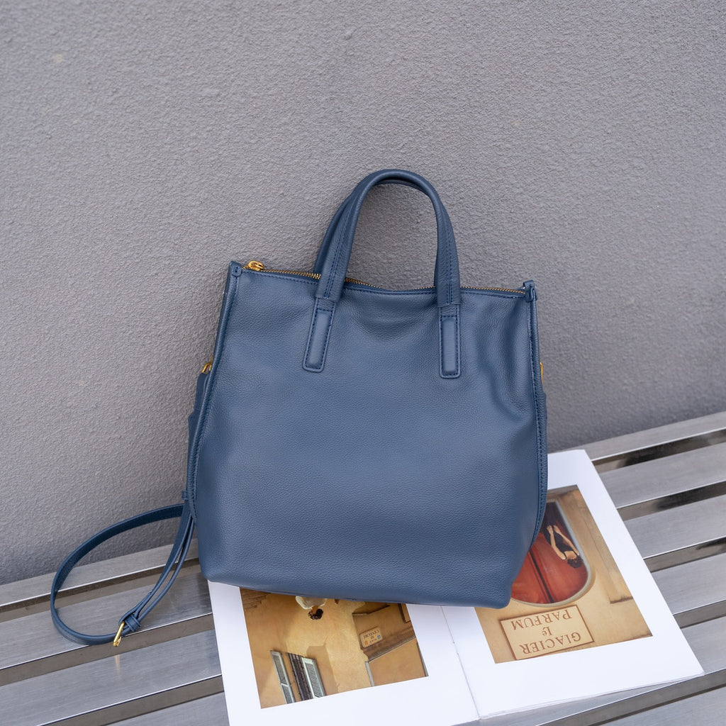 Top-grain Leather Versatile Tote Bag For Women